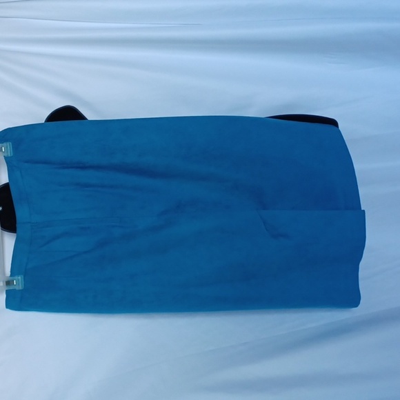 VINTAGE 1970s Gloriasuede Turquoise Blue MIDI Skirt, size 8 - Picture 3 of 7